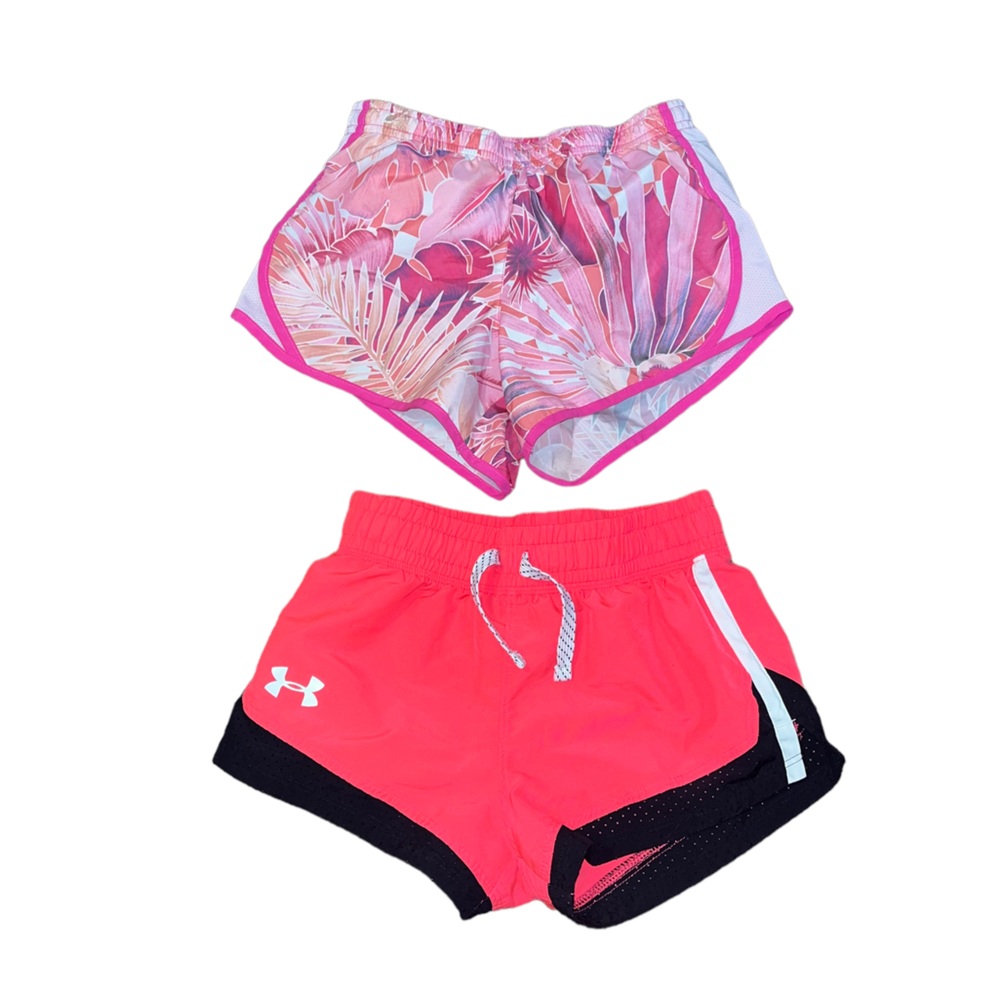 Lot of 2 Athletic Girl Nike and Under Armour Shorts